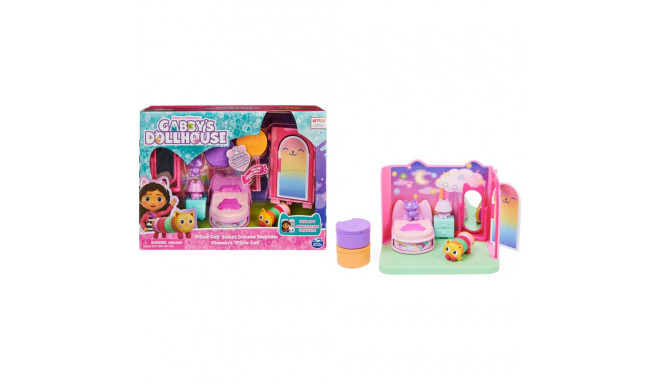 Spin Master Gabby's Dollhouse Deluxe Room Bedroom Toy Figure (with Cuddly Cat Pillow Cat Figure)