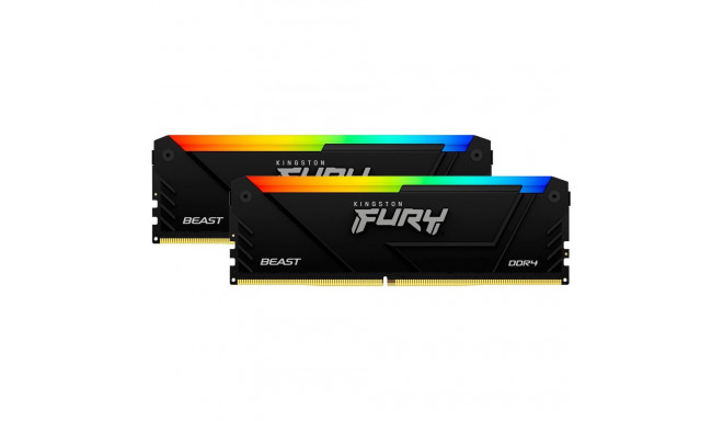 Kingston FURY DDR4 - 16GB - 3200 - CL - 16 (2x 8 GB) dual kit, RAM (black, KF432C16BB2AK2/16, Beast 