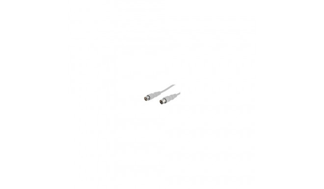 goobay RF-Plug - RF-Buchse, Cable white, 1,5 Meter