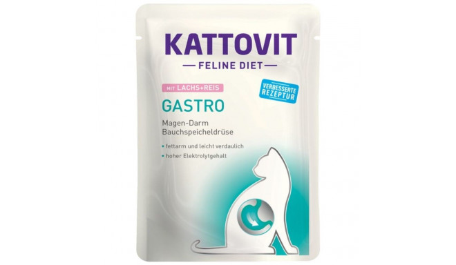 KATTOVIT Feline Diet Gastro Lõhe riisiga - märg kassitoit - 85g