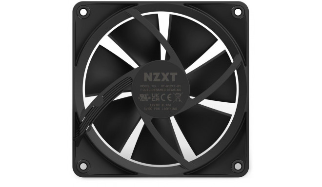 NZXT F120 RGB arvutikorpuse ventilaator 12 cm must 1 tk