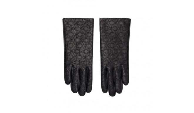 Calvin Klein Re-lock Debossed Leather Gloves W K60K609975 (M/L)