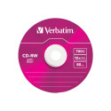 VERBATIM CD-RW 80 min. / 700 MB 8-12x 5-pack slim jewelcase DataLife Plus Colour