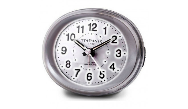 Аналоговые часы-будильник Timemark Серебристый LED Свет Бесшумный Snooze Ночной режим 9 x 9 x 5,5 cm