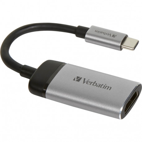 USB Adapter, USB-C Stecker > HDMI Buchse (silber/schwarz, 10cm, 4K 60Hz)