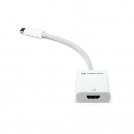 USB Adapter, USB-C Stecker > HDMI 4K Buchse (weiß, 11cm)