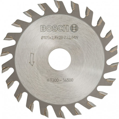 Bosch slot cutter 105mm x 20mm, 22T (for shadow gap cutter GUF 4-22 A and PSF 22 A)