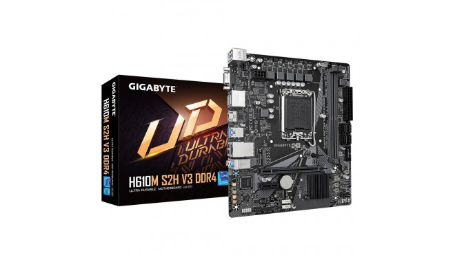 Mainboard|GIGABYTE|Intel H610|LGA1700|Micro-ATX|Memory DDR4|Memory slots 2|1xPCI-Express 3.0 1x|1xPC