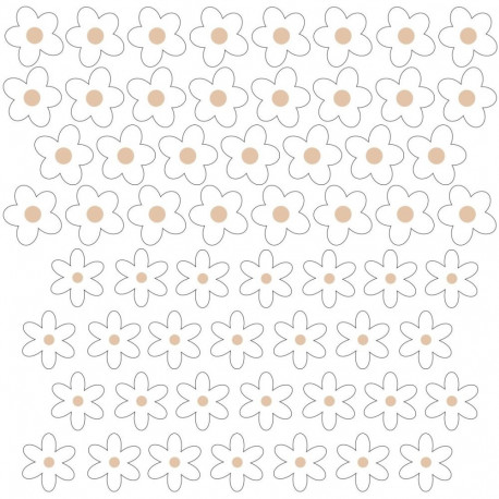 Pastelowe Lovesticker daisies X