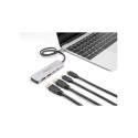 DeLOCK USB 10 Gbps USB Type-C Hub with 2 x USB Type-A and 2 x USB Type-C, USB hub (grey)
