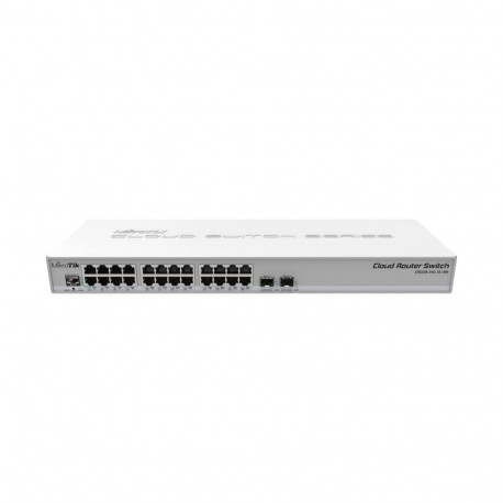 Mikrotik võrgulüliti CRS326-24G-2S+RM haldatav L2 gigabit ethernet (10/100/1000), hall