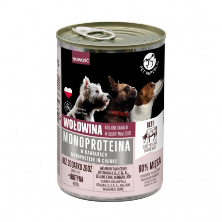 PET REPUBLIC monoproteiin veiseliha märg koeratoit 400g