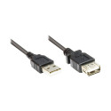 "GoodConnections USB-A 2.0 (ST-BU) 1,8m Verlängerungskabel Schwarz"