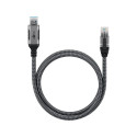 "Goobay USB-A 3.0 > RJ45 (ST-ST) 1m Ethernet-Kabel Schwarz-Silber"