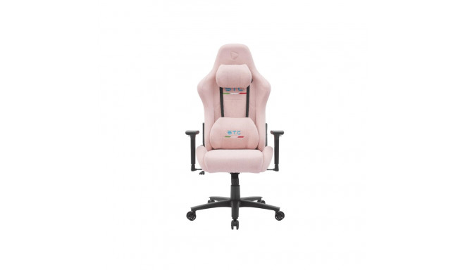 Onex Short Pile Linen; Metal; Nylon base | Gaming Chairs | STC Snug L Series | Pink