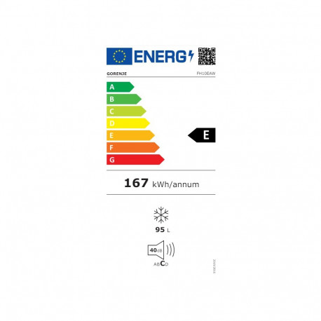 Gorenje | Sügavkülmik | FH10EAW | Energiatõhususe klass E | Kummut | Vabalt seisev | Kõrgus 85,4 cm