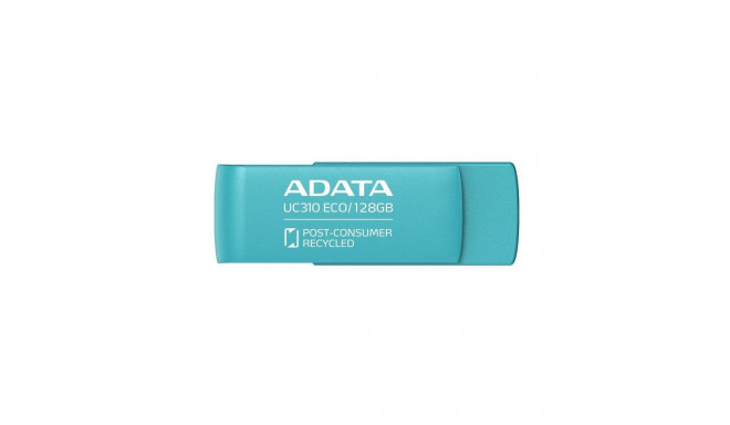 ADATA USB Mälupulk UC310 ECO 128 GB USB 3.2 Gen1 Roheline