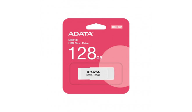 ADATA | USB Mälupulk | UC310 | 128 GB | USB 3.2 Gen1 | Valge