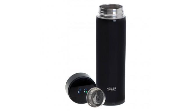 Adler | Thermal Flask | AD 4506bk | Material Stainless steel/Silicone | Black