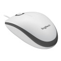 Logitech | Mouse | M100 | Wired | USB-A | White