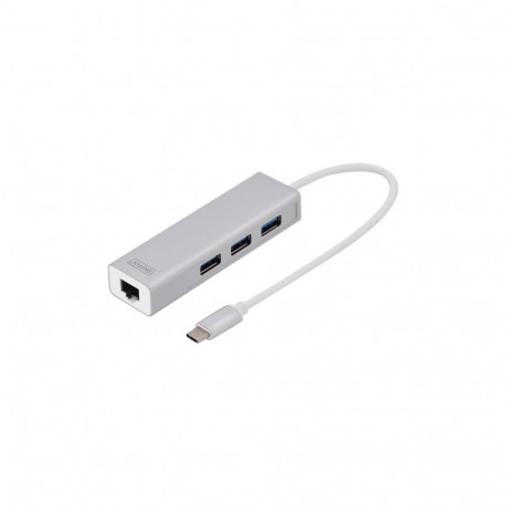 Digitus | USB Type-C 3-Port Hub + Gigabit Ethernet
