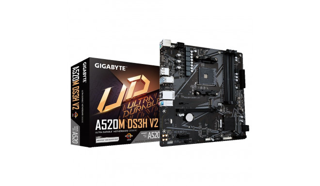 Gigabyte | A520M DS3H V2 | Processor family AMD | Processor socket AM4 | DDR4 DIMM | Memory slots 2 