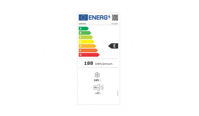 Gorenje Sügavkülmik F4142PW Energiasäästlikkuse klass E Püstine Vabalt seisev Kõrgus 143,4 cm Koguma