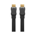 Goobay | Black | HDMI male (type A) | HDMI (type A) | High Speed HDMI Flat Cable with Ethernet | HDM