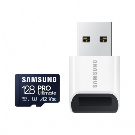 Samsung PRO Ultimate 128 GB microSDXC mälukaart kaardilugejaga U3, V30, A2 välkmälu