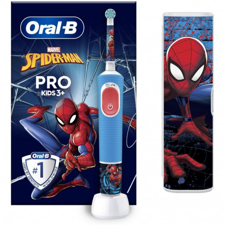 Oral-B elektriline hambahari reisikarbiga Vitality PRO Kids Spiderman laetav lastele 1 harjapea 2 ha
