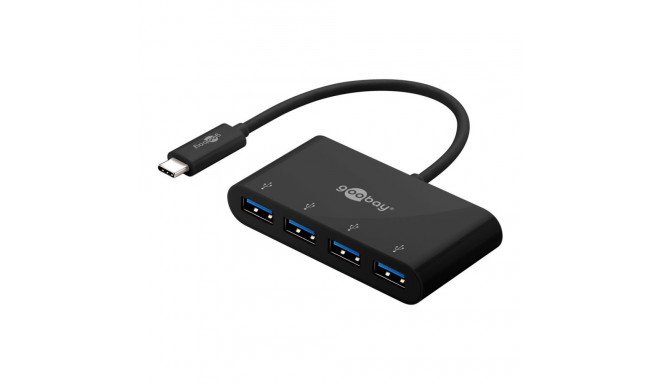Goobay 4-portiline USB-C multiport-adapter 61073 Type-C USB-A
