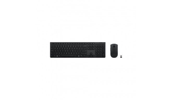 Lenovo | Professional Wireless Rechargeable Combo Keyboard and Mouse | Keyboard and Mouse Set | Wire