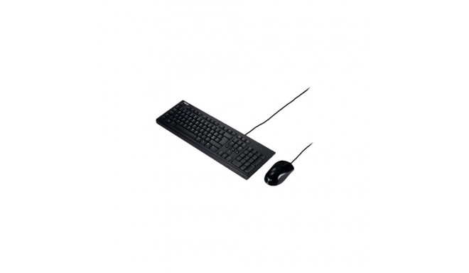 Asus | U2000 | Black | Keyboard and Mouse Set | Wired | Mouse included | EN | Black | 585 g