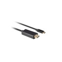 Lanberg USB-C to DisplayPort Cable, 1 m 4K/60Hz, Black | Lanberg | USB-C to DisplayPort Cable | CA-C