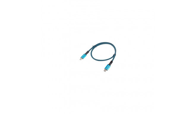 Lanberg | USB-C to USB-C Cable | Black/Blue | 0.5 m