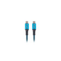 Lanberg | USB-C to USB-C Cable | CA-CMCM-45CU-0005-BK | 0.5 m | Black/Blue