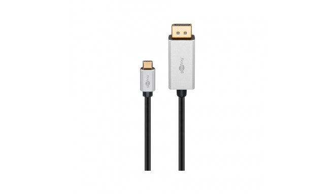 Goobay | USB-C to DisplayPort Adapter Cable | Silver/Black | Type-C | DisplayPort | USB-C to Display