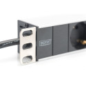 Aluminum outlet strip with 8 safety outlets | DN-95401 | Sockets quantity 8