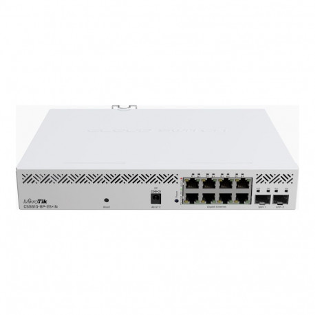 MikroTik | Cloud Router Switch | CSS610-8P-2S+IN | No Wi-Fi | 10/100/1000 Mbit/s | Ethernet LAN (RJ-