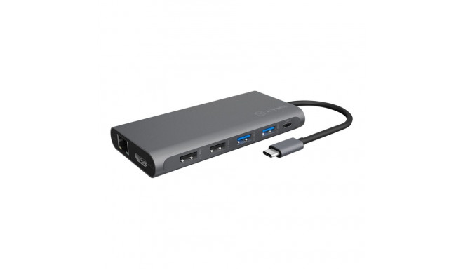 Raidsonic | 12-ühes USB Type-C dokk koos PD 100W | BOX IB-DK4050-CPD | Dokk | Ethernet LAN (RJ-45) p