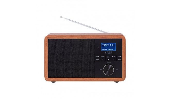 Adler | Raadio DAB+ Bluetooth | AD 1184 | Äratusfunktsioon | Must/Pruun