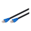 Goobay | CAT 6 Outdoor-patch cable U/UTP | 94389 | 10 m | Black | Prewired, unshielded LAN cable wit