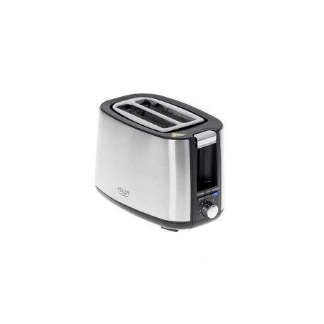 Adler | Toaster | AD 3214 | Power 750 W | Number of slots 2 | Housing material Stainless steel | Sil