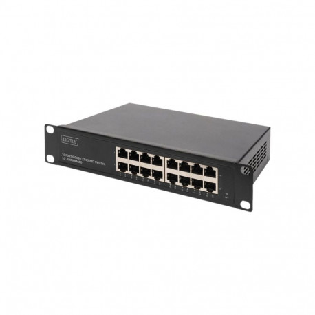 Digitus | 16-port Gigabit Ethernet Switch | DN-80115 | Unmanaged | Rackmountable | Power supply type