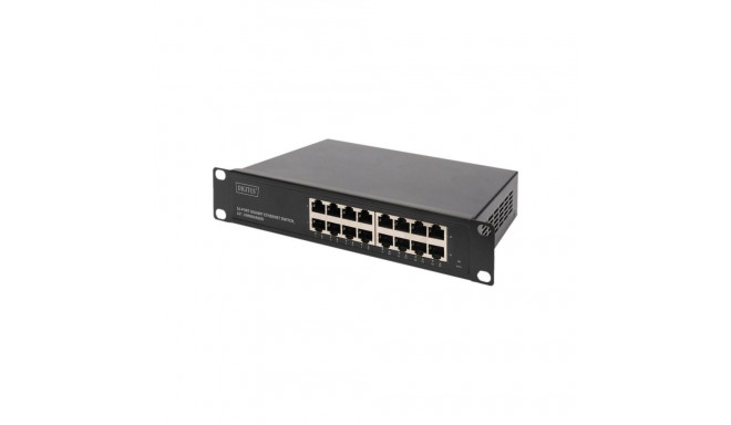 Digitus | 16-port Gigabit Ethernet Switch | DN-80115 | Unmanaged | Rackmountable | Power supply type