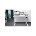 Electric Height Adjustable Desk | 72 - 121 cm | Maximum load weight 50 kg | Metal | White