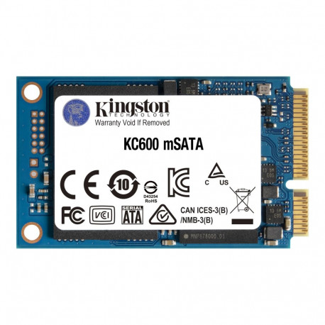Kingston | KC600 | 256 GB | Solid-state drive interface mSATA | Read speed 550 MB/s | Write speed 50
