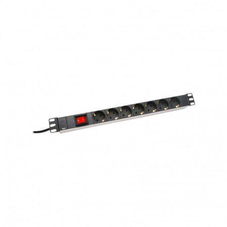 Digitus | Aluminum outlet strip with switch | DN-95402 | Sockets quantity 7