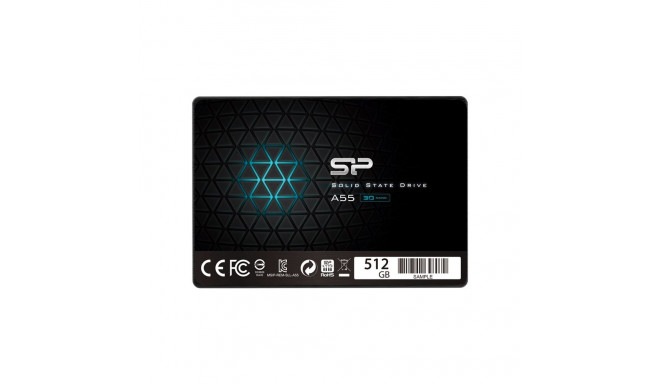Silicon Power | A55 | 512 GB | SSD form factor 2.5" | SSD interface SATA | Read speed 560 MB/s | Wri