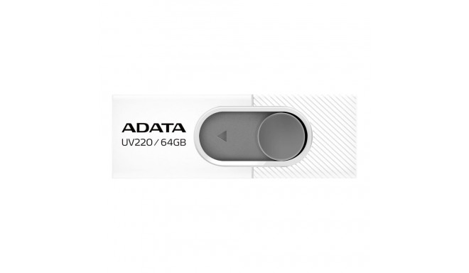 ADATA | UV220 | 64 GB | USB 2.0 | Valge/Hall